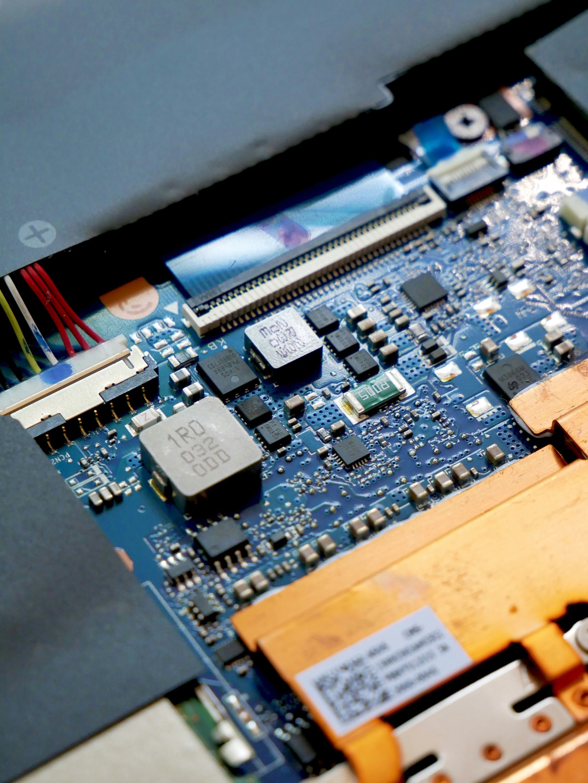 Blue populated electronics board for Pyra-Sil™ silicone conformal coating sensors and connector sealing